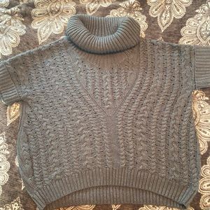 The Limited short sleeve cable sweater! Size large! Grey!